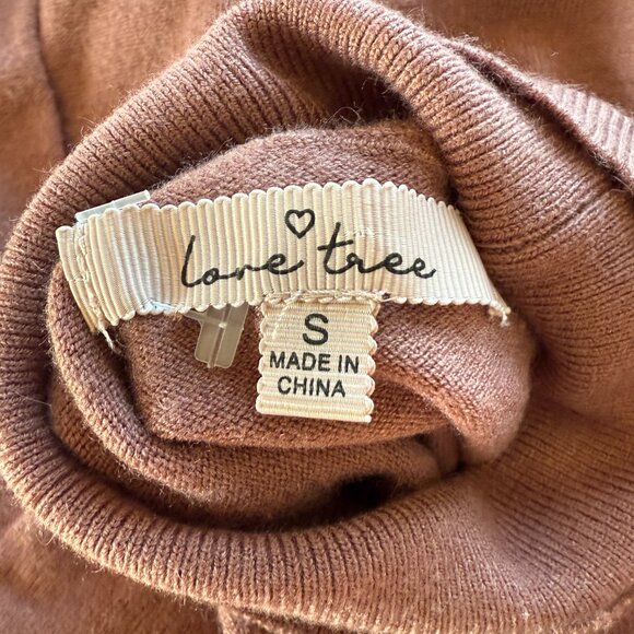Love Tree dusty rose long sleeve pullover turtleneck sweater women's size small - Picture 7 of 9